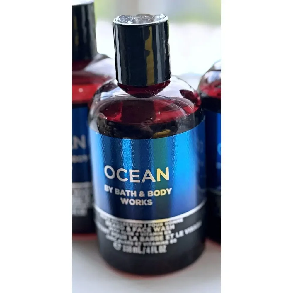 Bath & Body Works 4 oz Men’s Grooming Beard & Face Wash Ocean x3